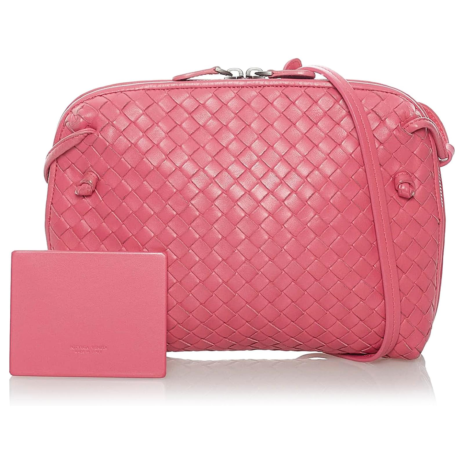 Bottega Veneta Pink Intrecciato Nodini Leather Crossbody Bag Pony-style  calfskin ref.407990 - Joli Closet