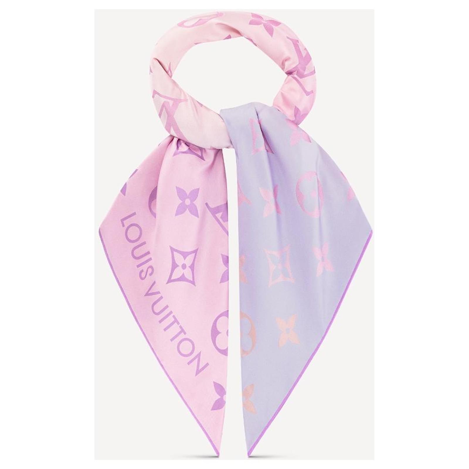 Louis Vuitton Carré Monogram Confidential Silk Scarf M70638 Pink Cotton  ref.982433 - Joli Closet