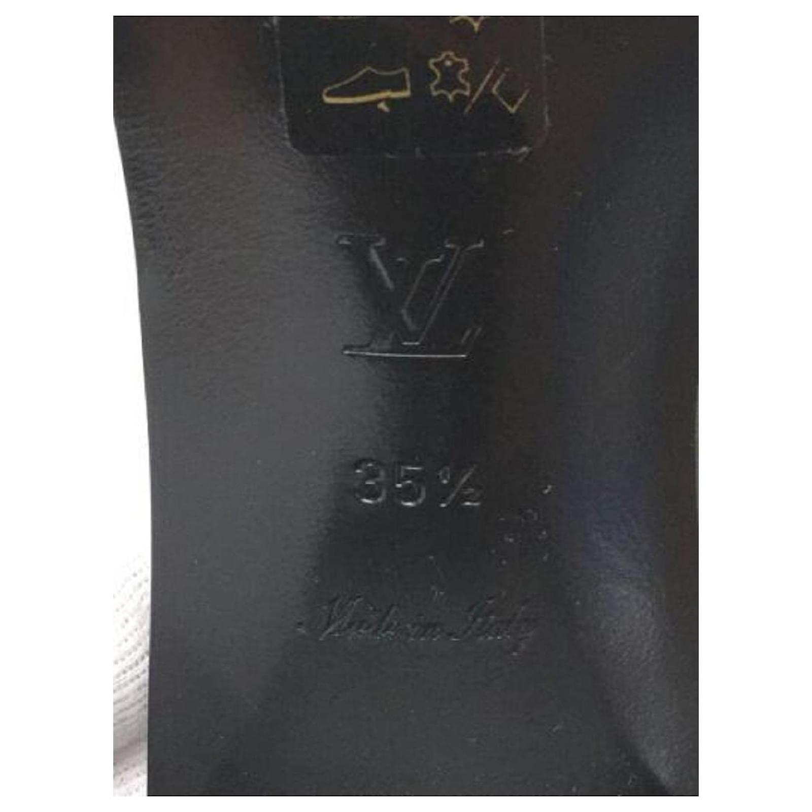 Used] LOUIS VUITTON Sandals / 35.5 / BLK / Leather Black ref