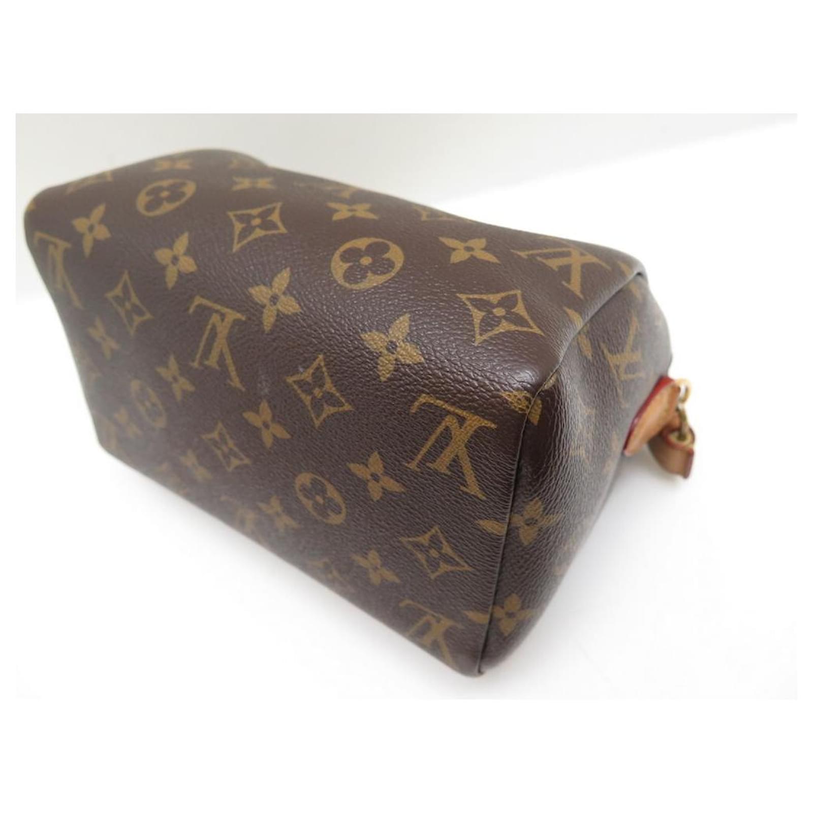 Speedy cloth handbag Louis Vuitton Brown in Cloth - 31815980