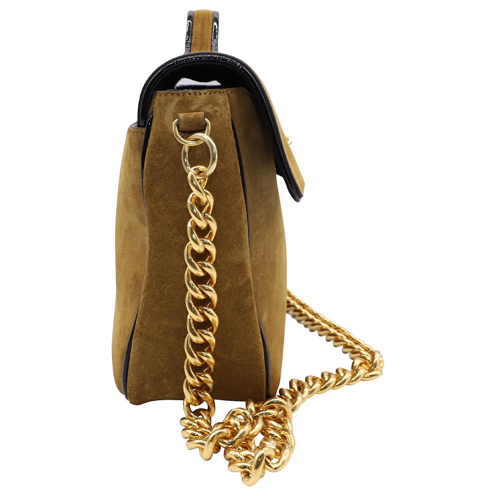 Mulberry x Alexa Chung Big Guy Shoulder Bag in Tan Suede