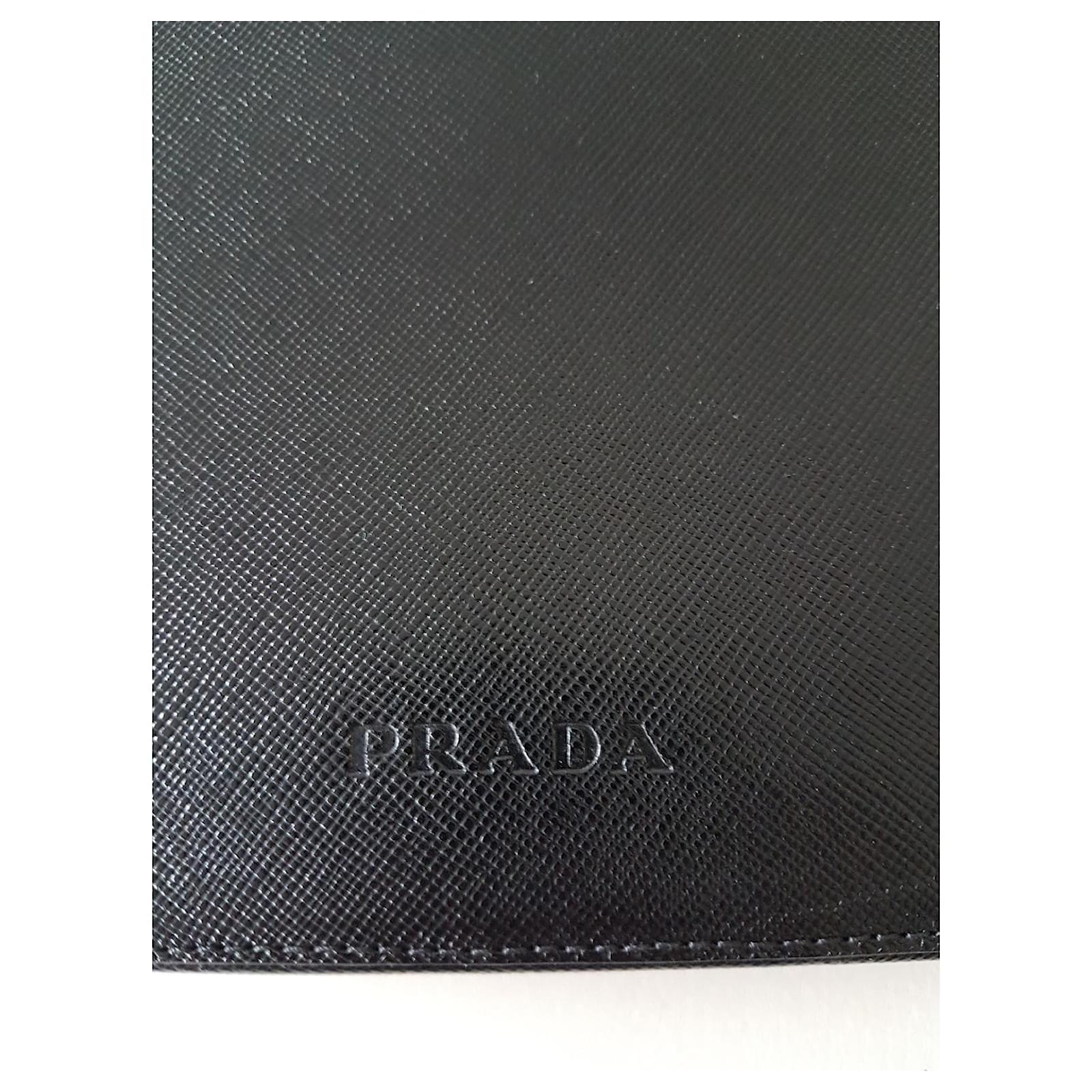 Prada document holder Black Leather ref.511073 - Joli Closet