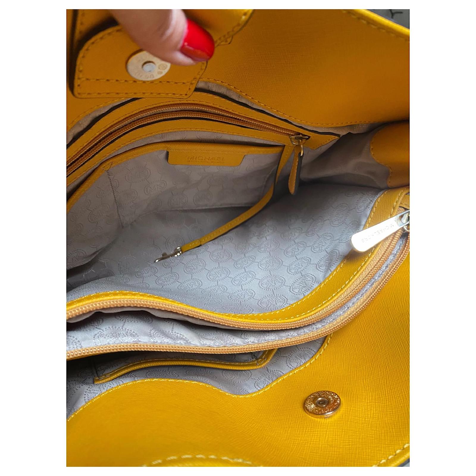 Michael Kors Hamilton MK Yellow Leather  - Joli Closet