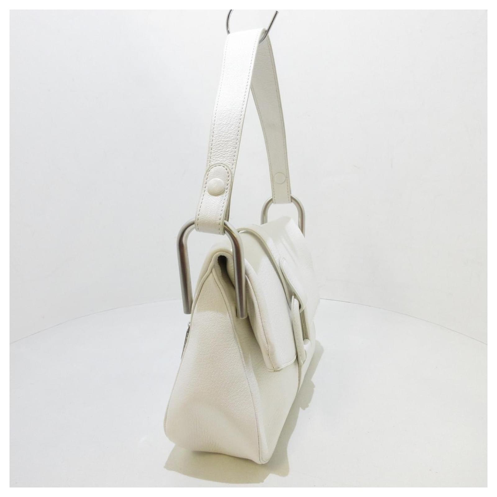 Delvaux Givry White Leather ref.511918 - Joli Closet