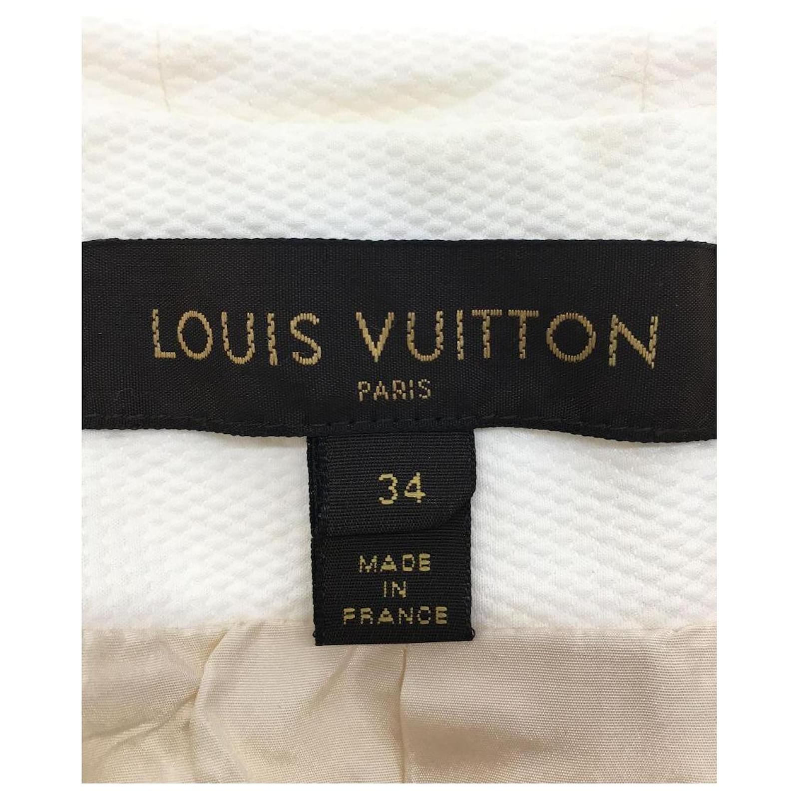 LOUIS VUITTON Jacket / 34 / Cotton / Off-white / Gobelin weave