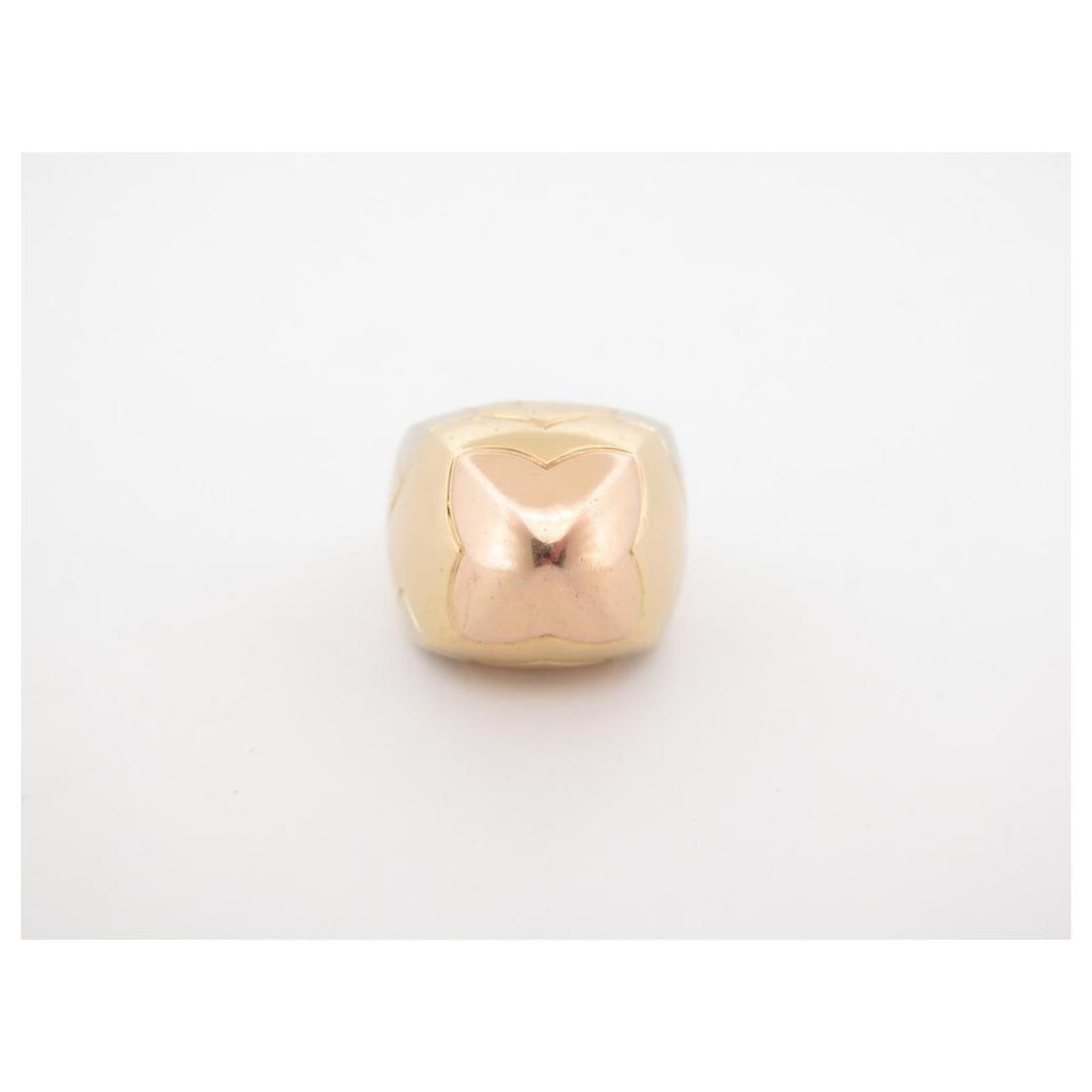 BULGARI PYRAMID RING YELLOW GOLD ROSE WHITE 18k Size 50 GOLD - Main Image