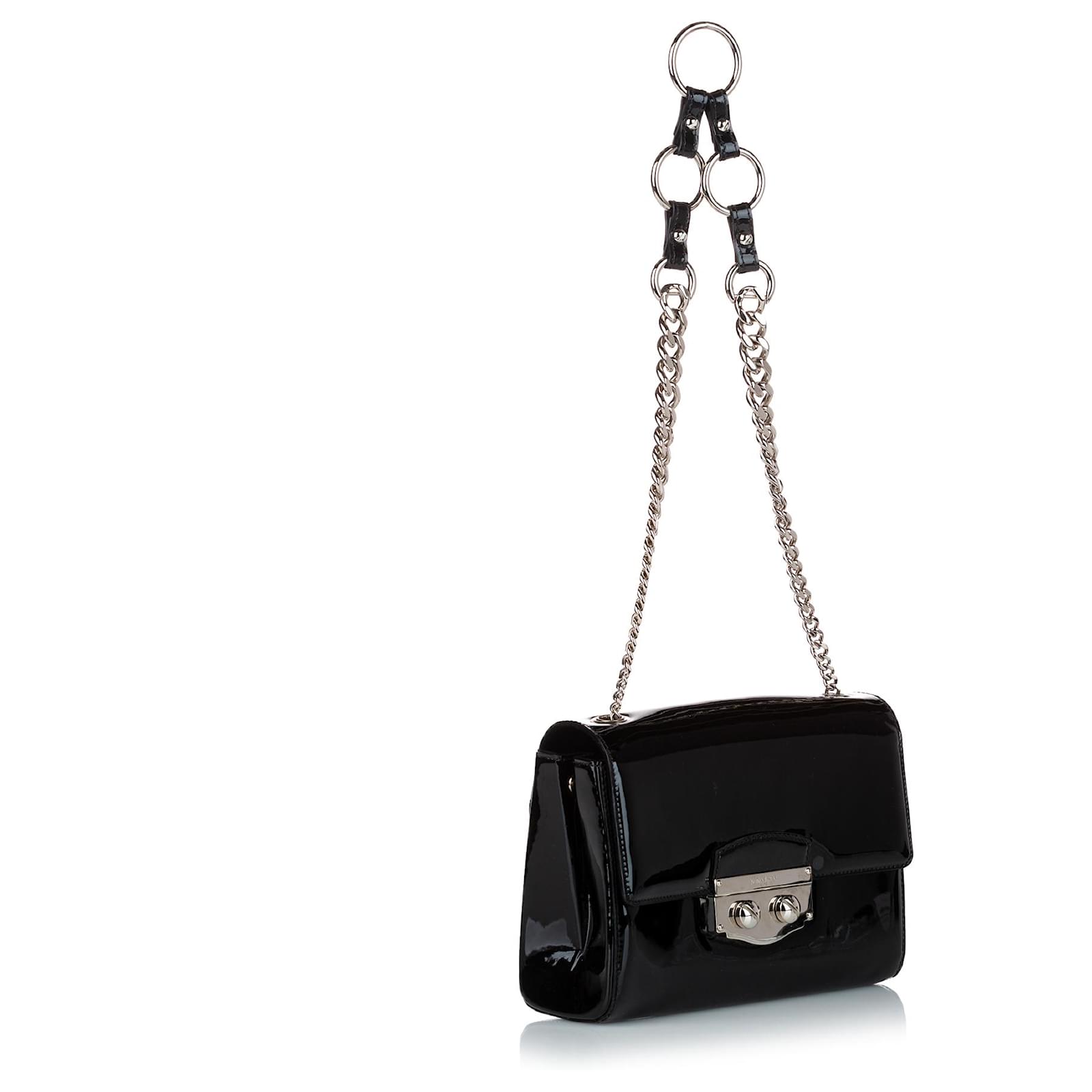 Yves Saint Laurent YSL Black Sac Le Sixieme Patent Leather Shoulder Bag  ref.513986 - Joli Closet