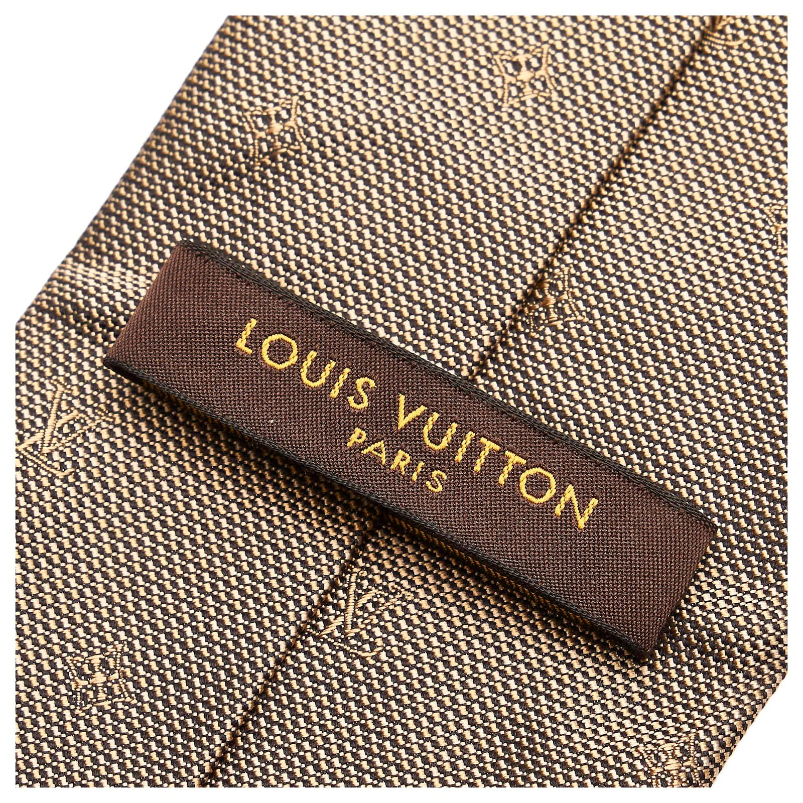 Gravata de seda marrom Louis Vuitton Castanho claro Pano ref.514144 - Joli  Closet