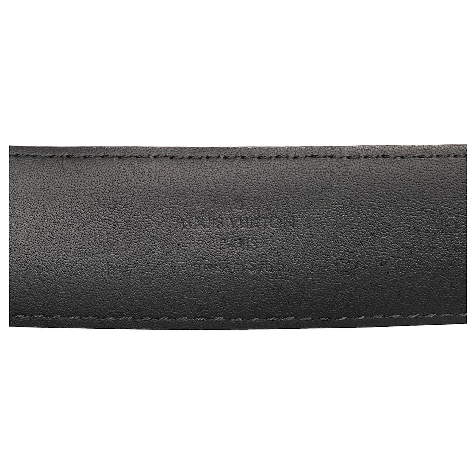 Louis Vuitton Black Damier Graphite Pont Neuf Belt Grey Cloth Metal  ref.514877 - Joli Closet