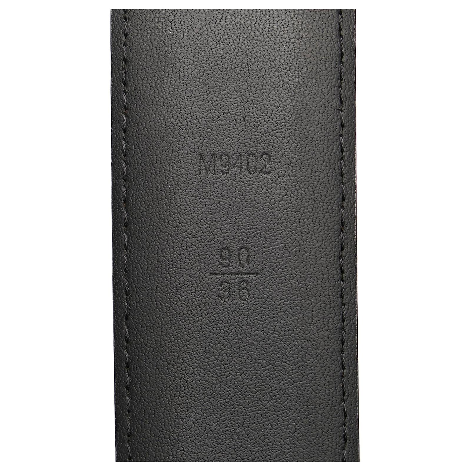 Louis Vuitton Black Damier Graphite Pont Neuf Belt Grey Cloth Metal  ref.421467 - Joli Closet