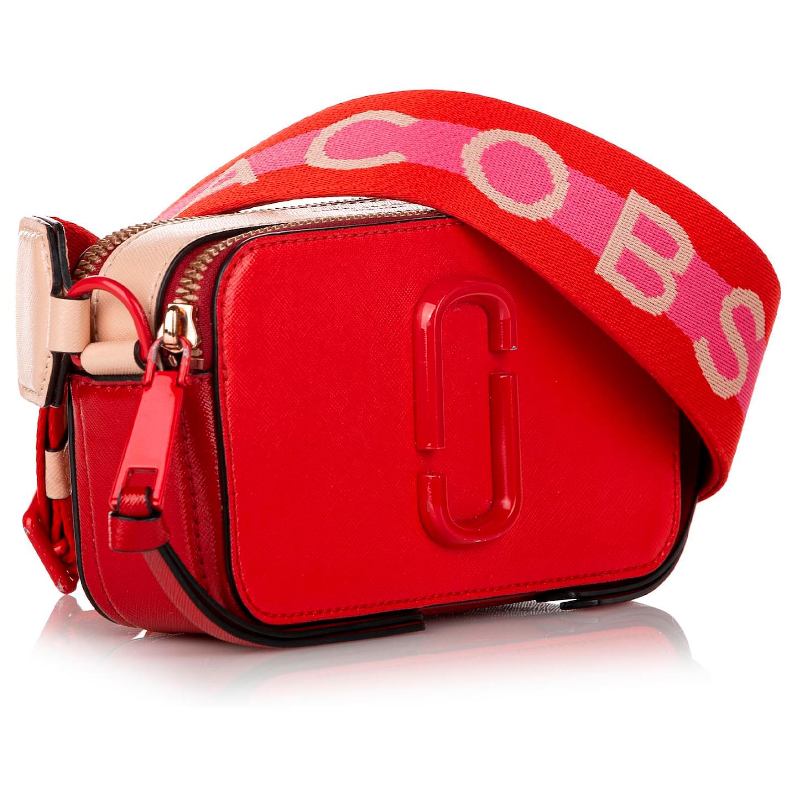 Marc Jacobs Red Small Snapshot Leather Crossbody Bag Pony-style