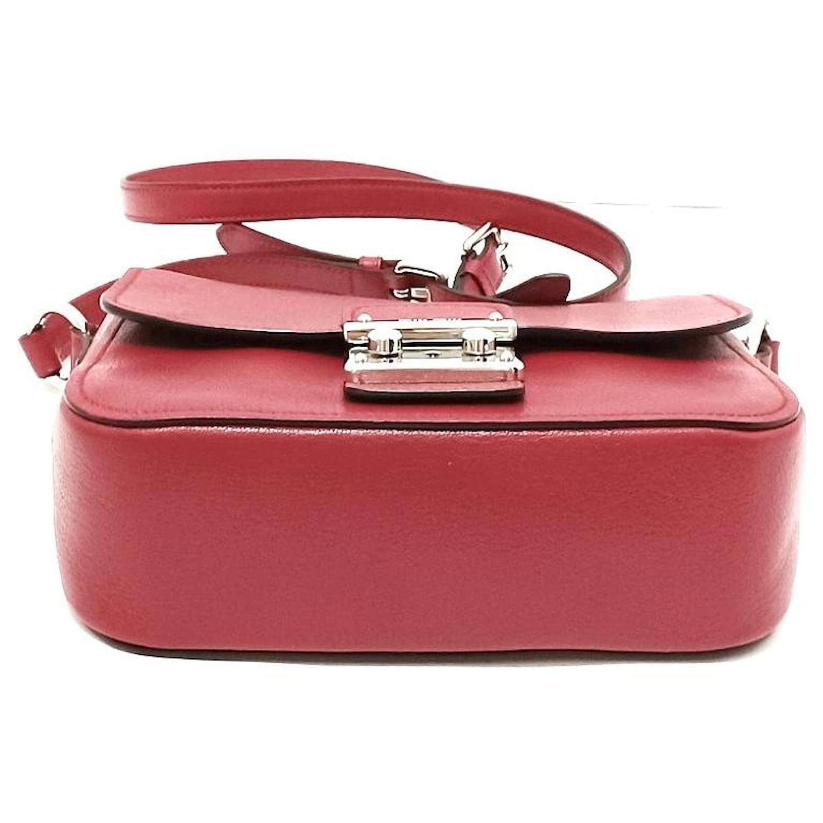 Miu Miu Madras Red Leather ref.515195 Joli Closet