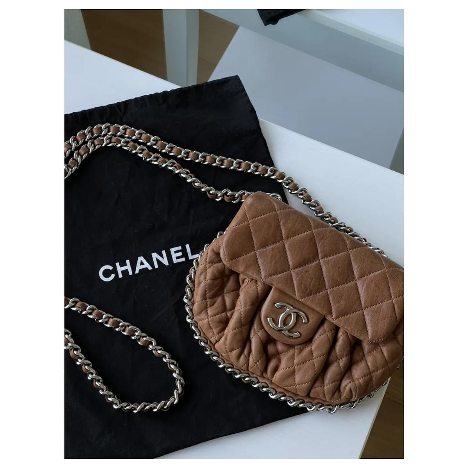 Chanel Chain Around Bag Mini Size In dark beige or camel color
