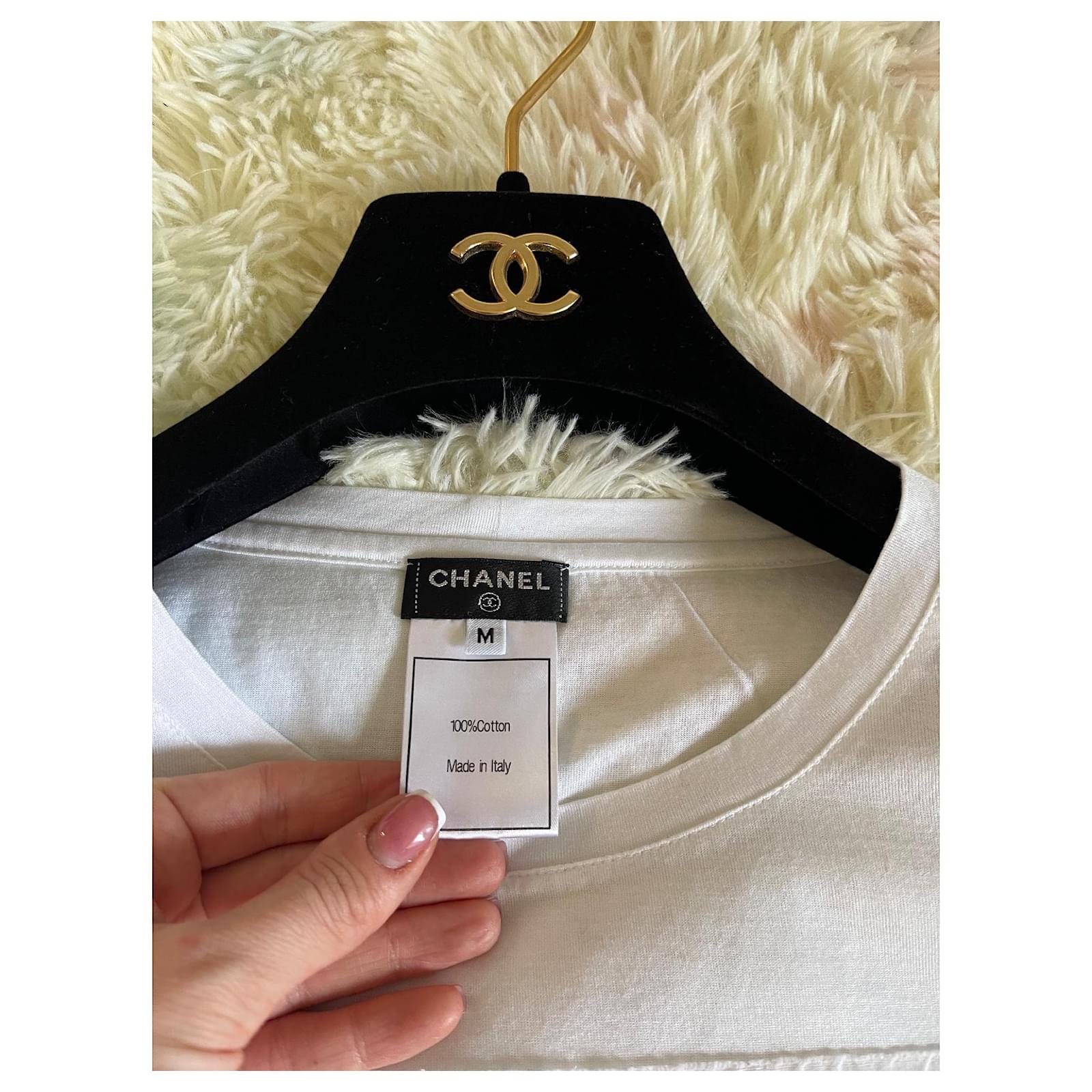 Chanel 2019 Oversized Long Sleeve Shirt White Cotton