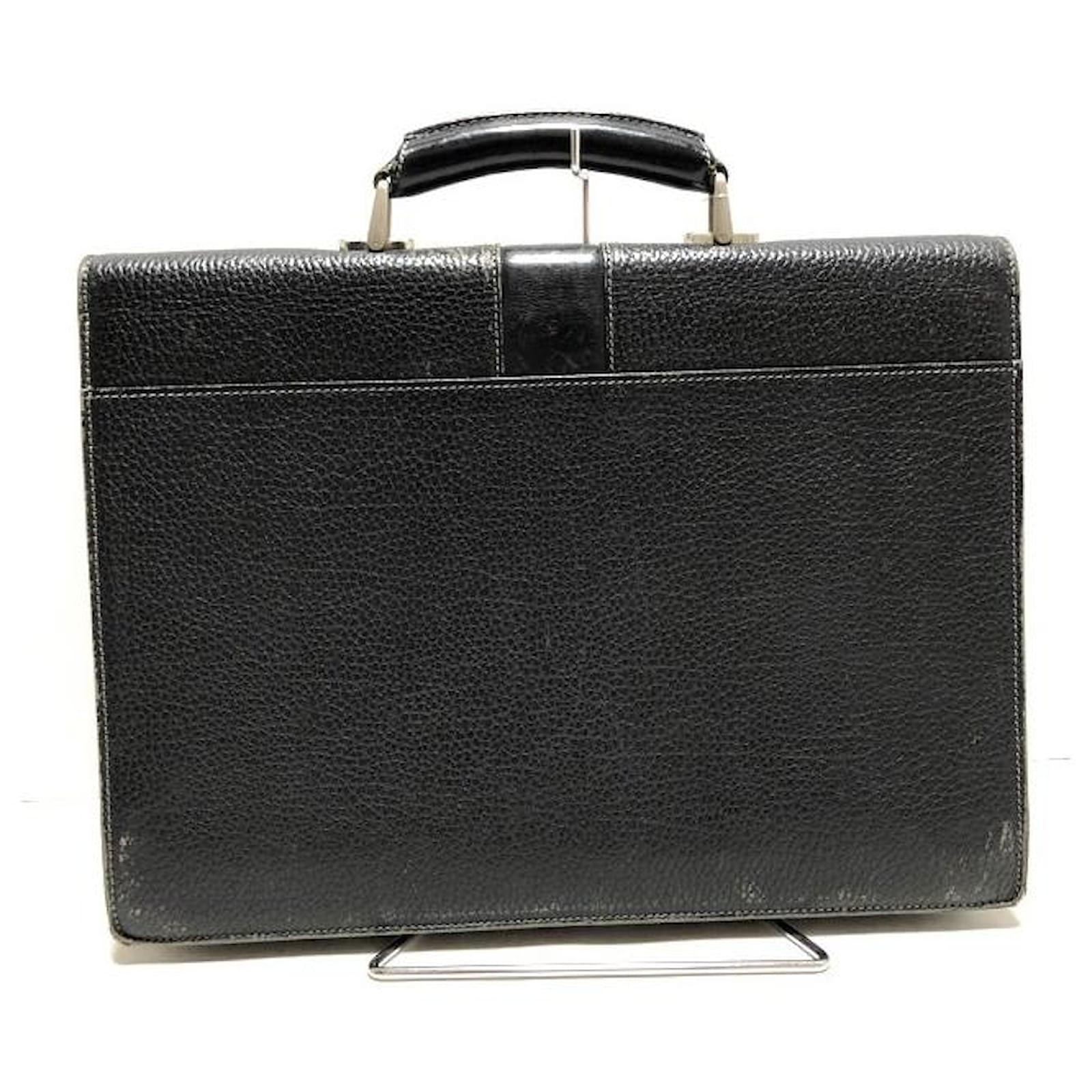 Burberry briefcase Black Leather ref.516439 - Joli Closet