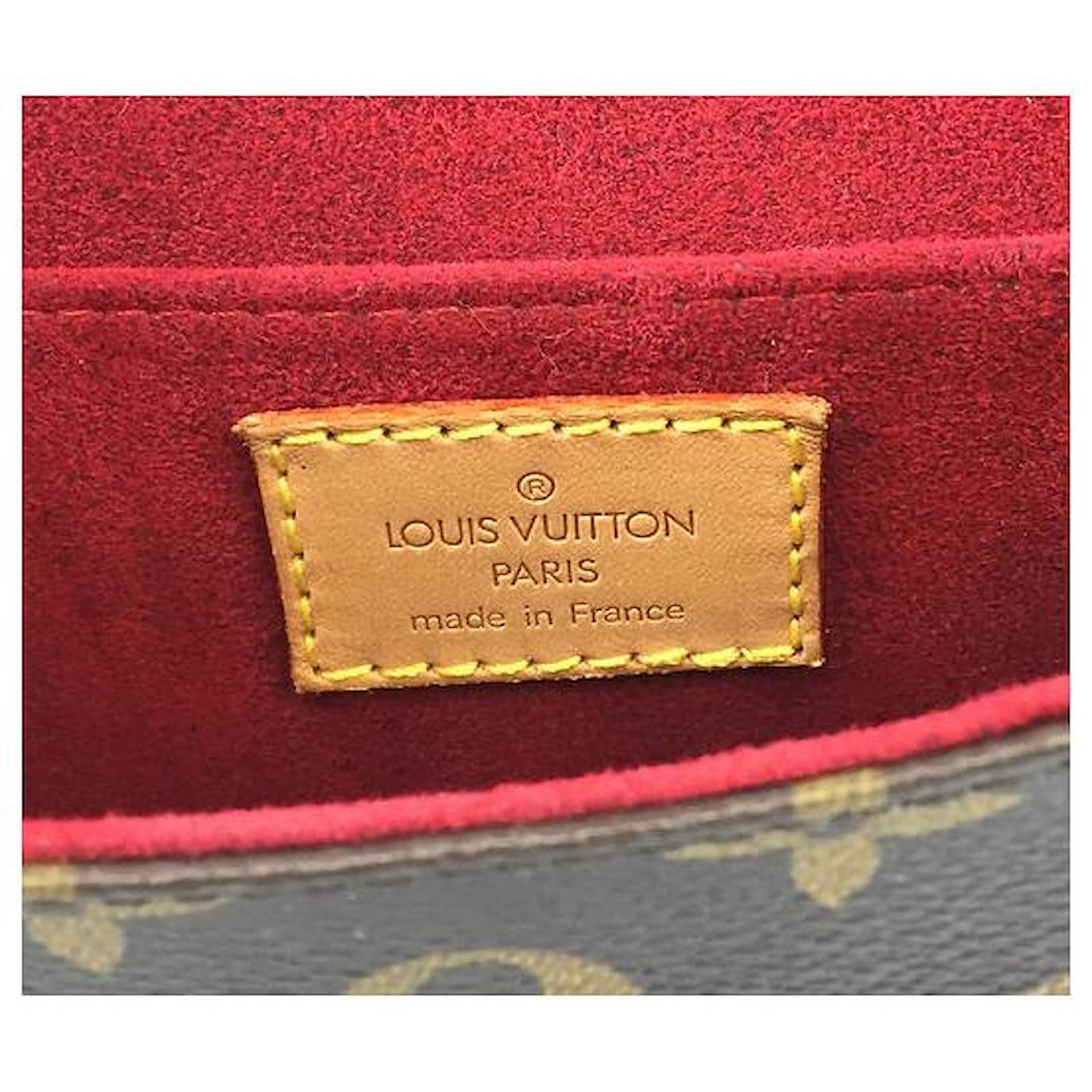Louis Vuitton Tambourin Monogram Canvas Brown Leather ref.489439