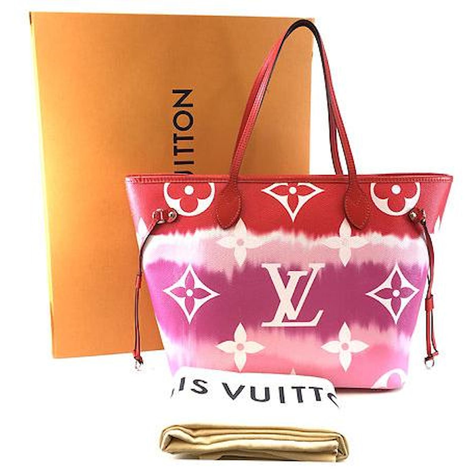 Louis Vuitton Neverfull MM Red Pink Escale Monogram Canvas