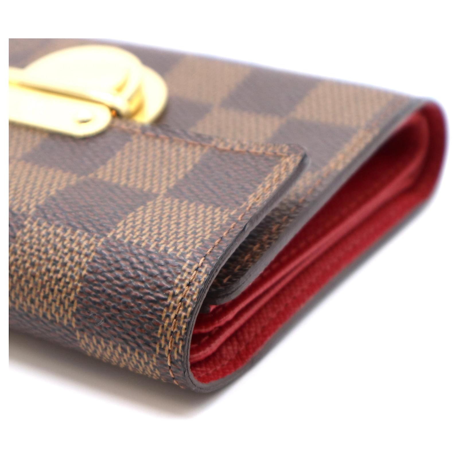 Louis Vuitton Damier Ebene Koala Compact Wallet Brown Leather ref.506381 -  Joli Closet