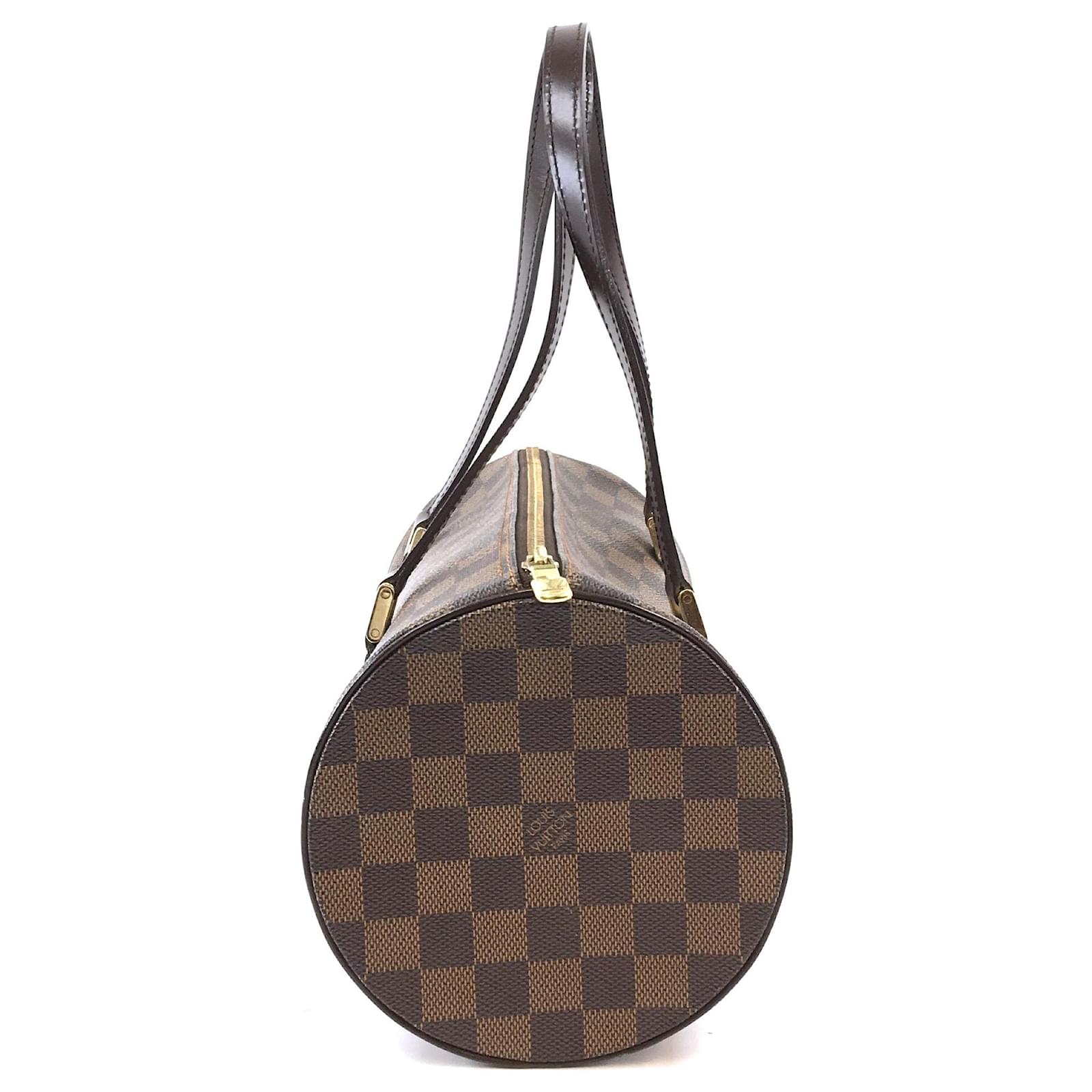 Louis Vuitton Papillon 30 Toile Damier Ebène Cuir Marron ref.514545 - Joli  Closet