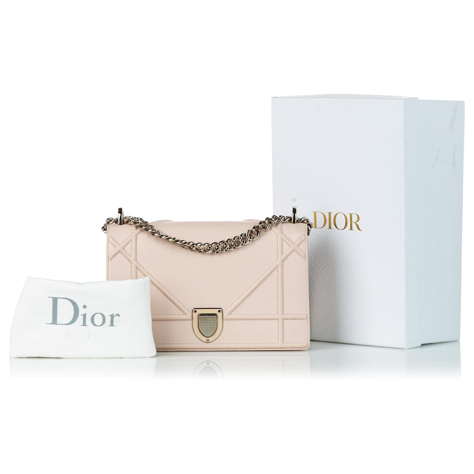 Dior Pink Diorama Leather Crossbody Bag Metal Pony-style calfskin  ref.516768 - Joli Closet