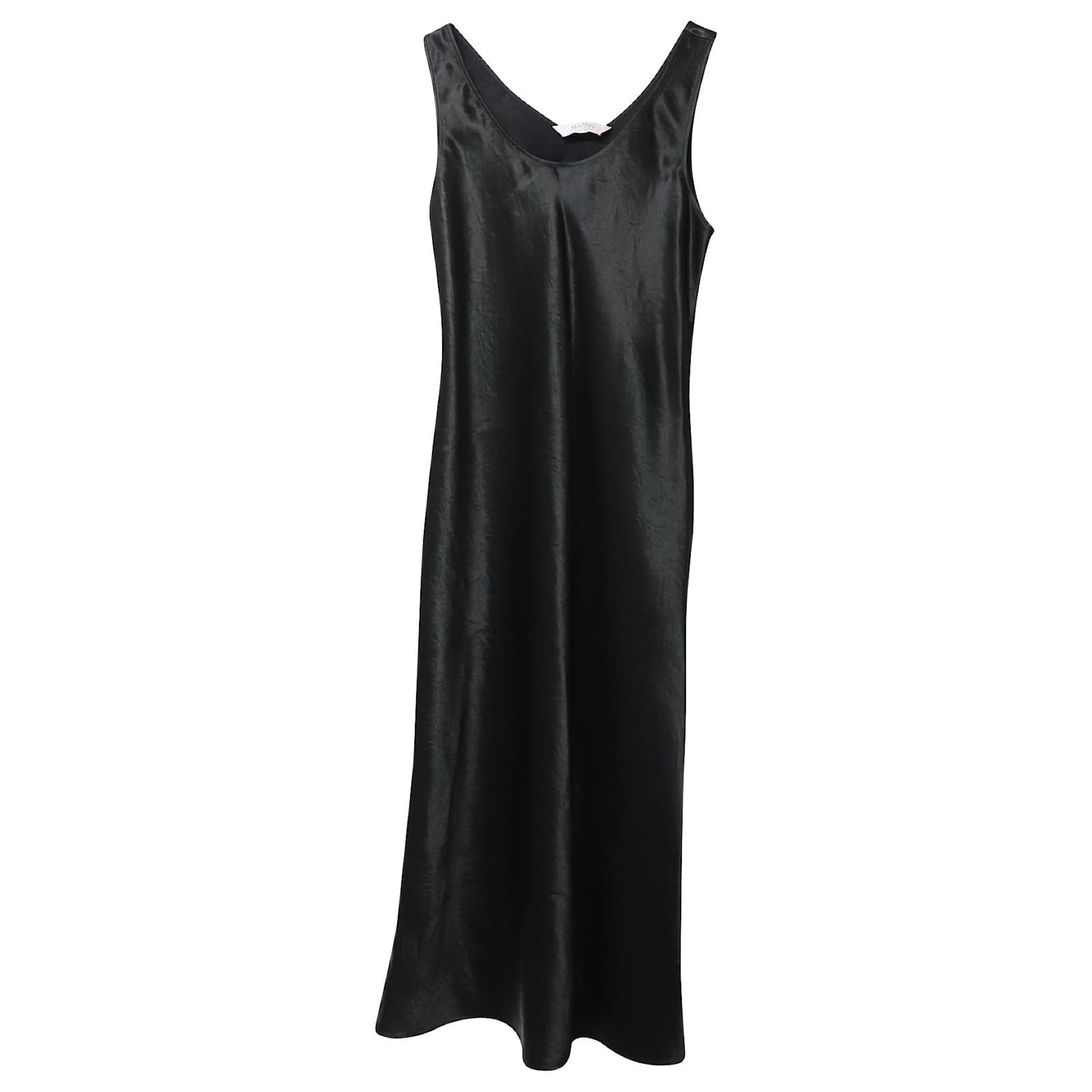 Max Mara Leisure Talete Slip Midi Dress in Black Silk ref.516821 - Joli ...