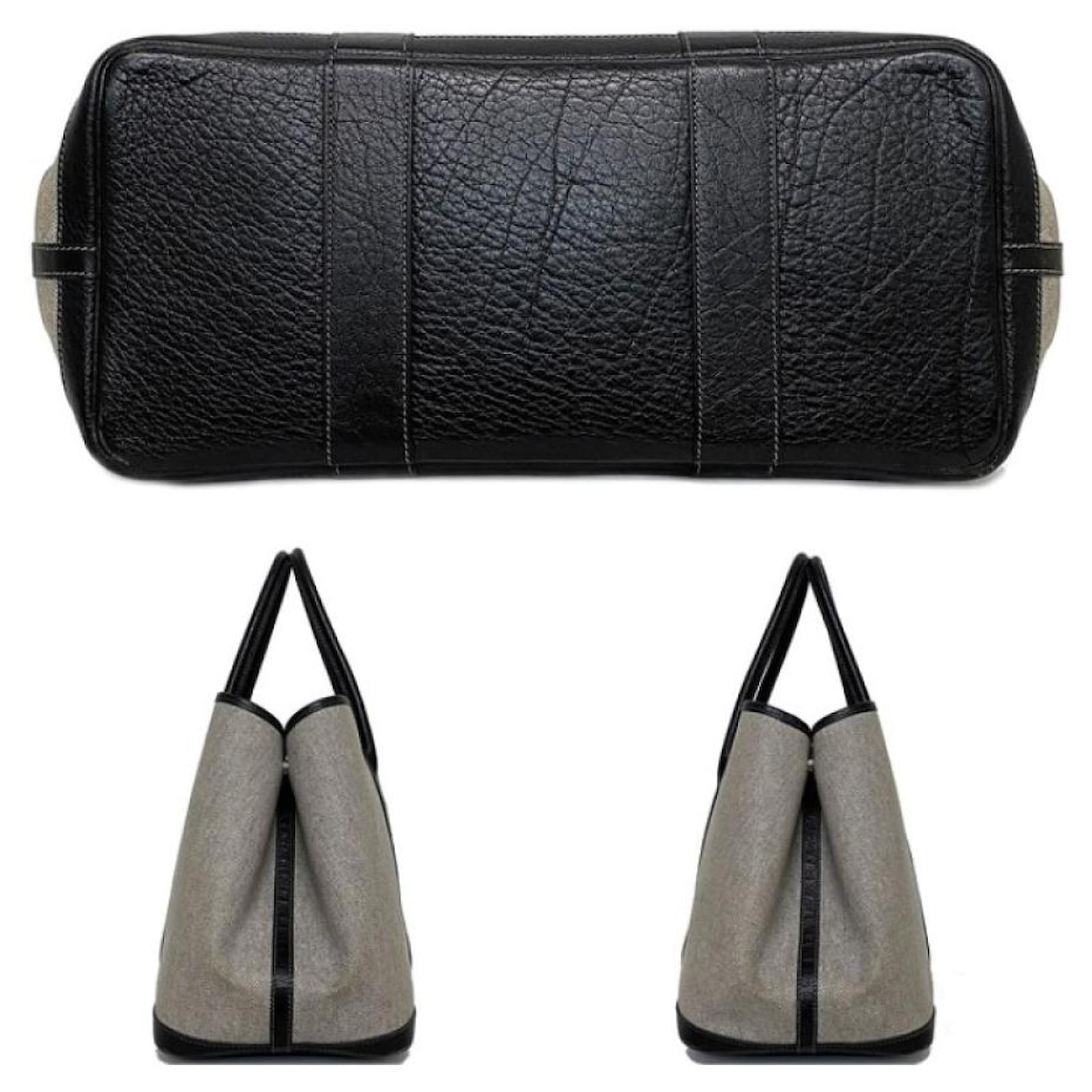 Hermès NEW HERMES GARDEN PARTY HANDBAG 49 BLACK CANVAS WEEKEND HAND BAG  Leather ref.411054 - Joli Closet