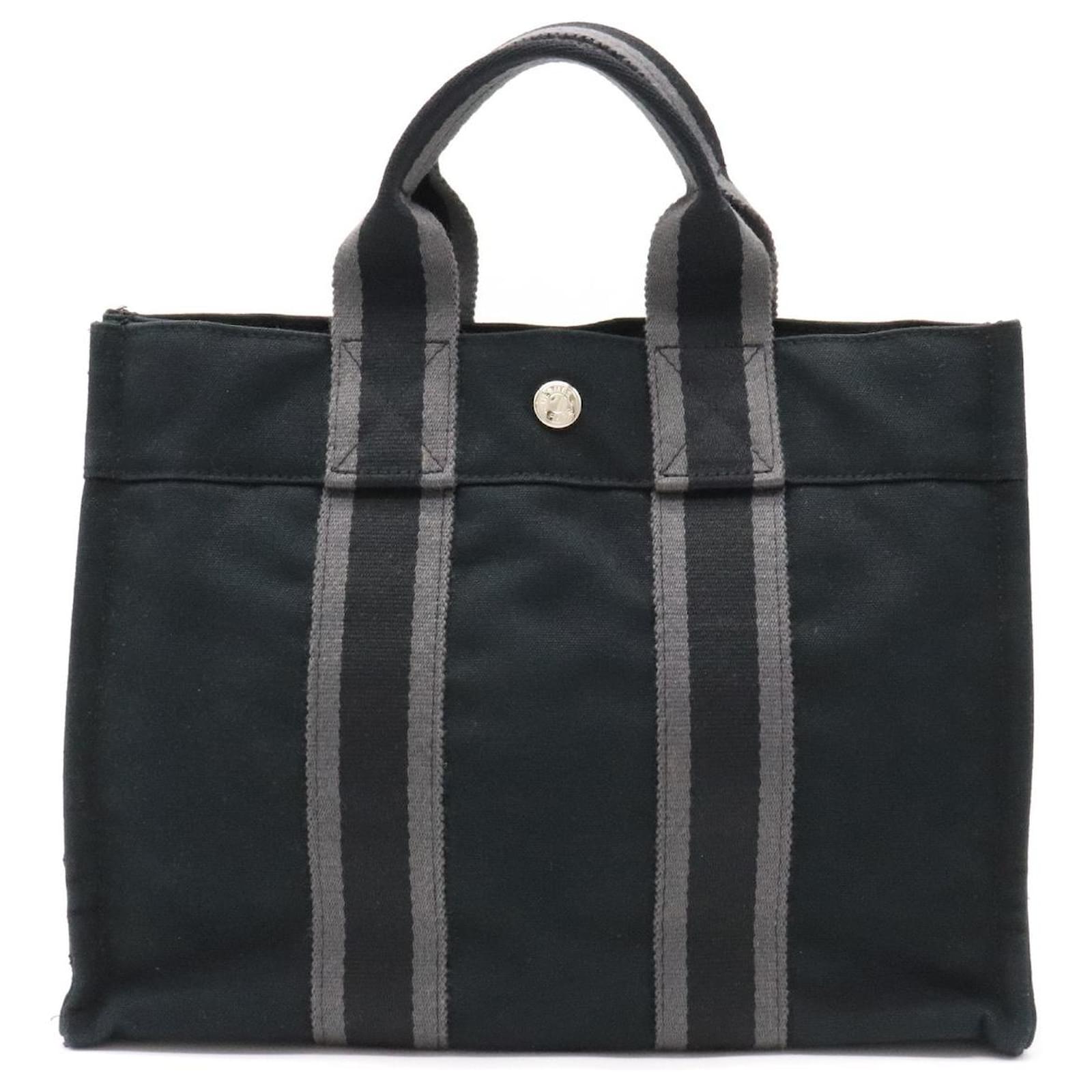Hermès [Used] HERMES Hermes Fool Tote PM Tote Bag Handbag Black Grey ...