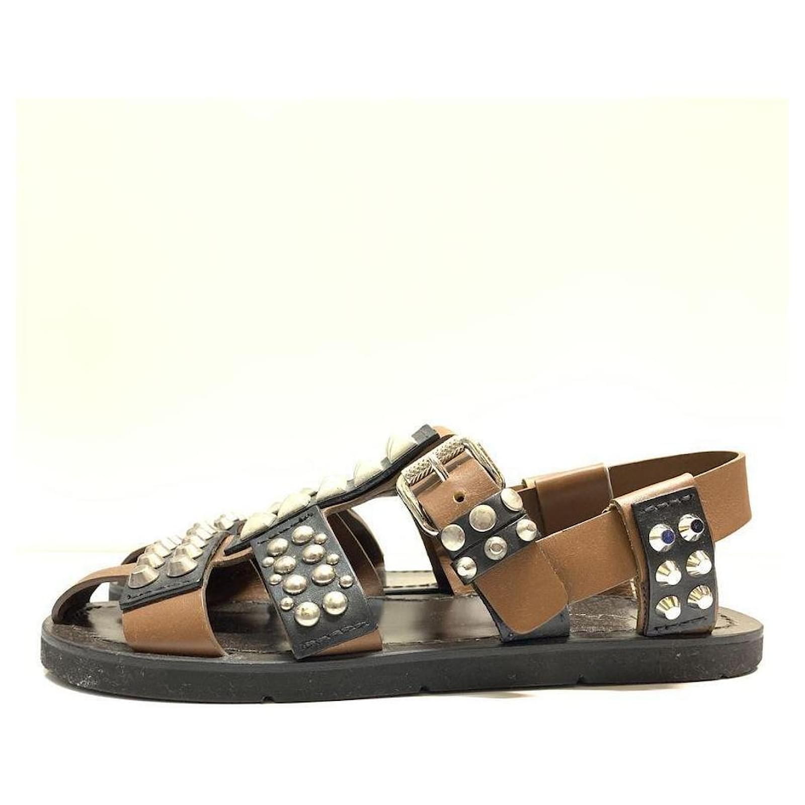 prada leather sandals mens