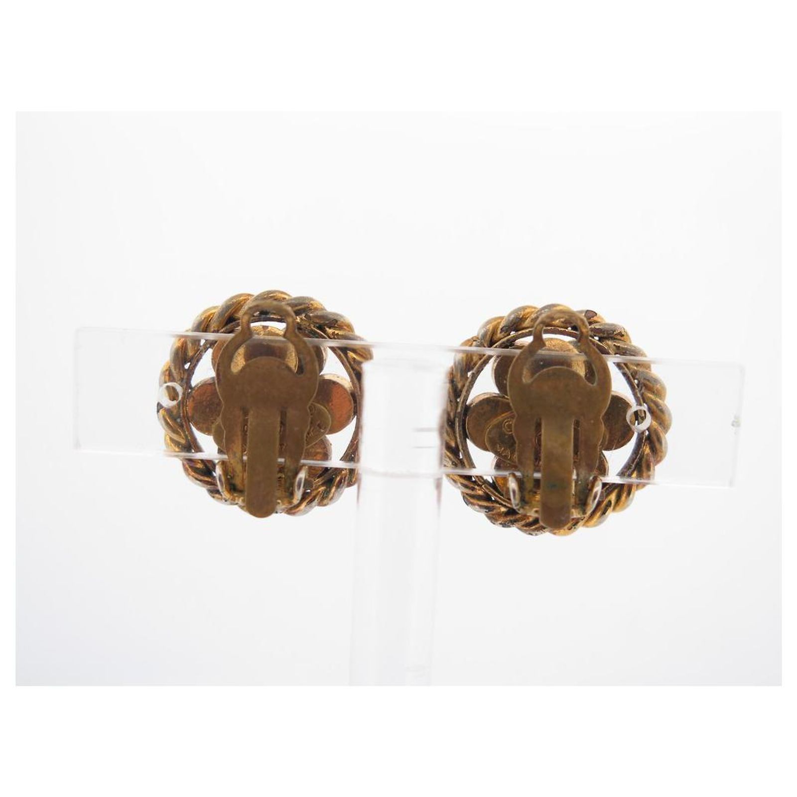Boucles D'oreilles Clips Vintage Little Woman Paris - Doré Spirale - Occasion