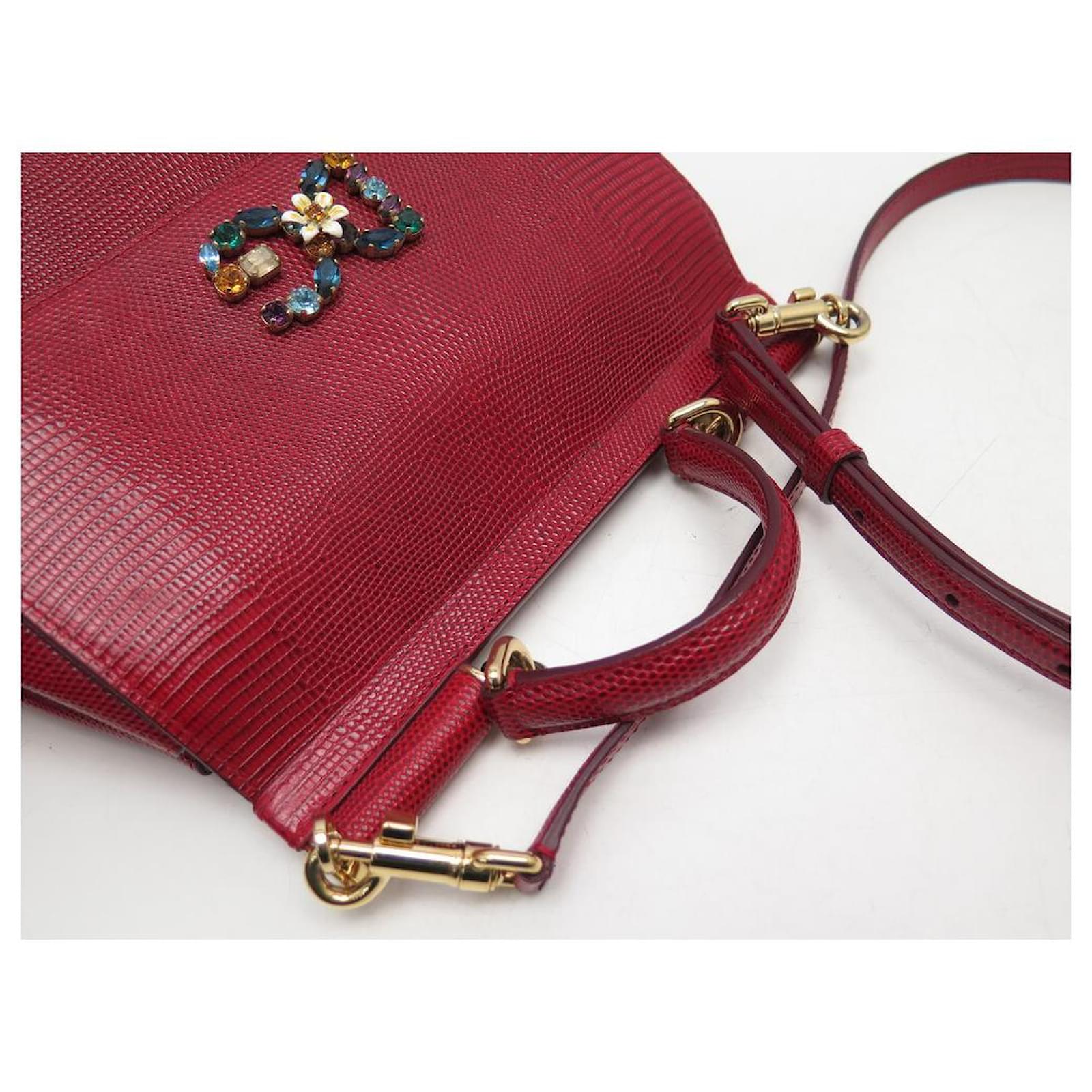 Sicily leather handbag Dolce & Gabbana Red in Leather - 32819613