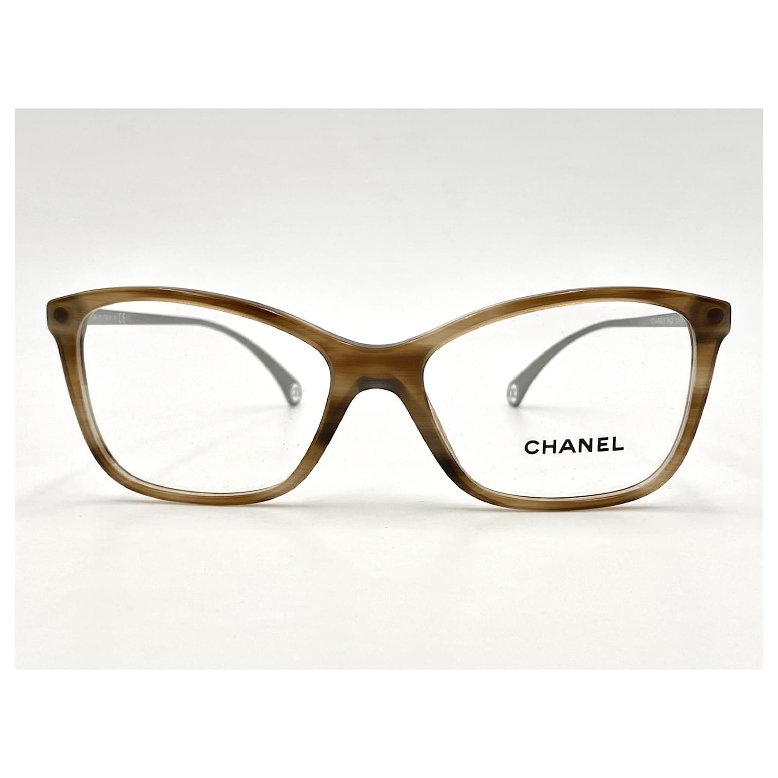 Chanel Rectangle Eyeglasses - Acetate, Taupe - Women's Sunglasses - 3414 1723