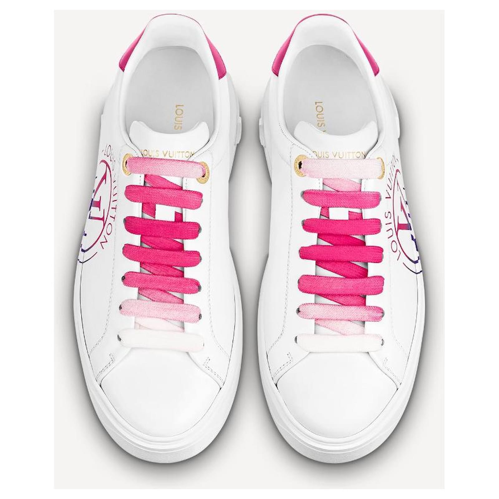 Time out leather trainers Louis Vuitton Pink size 39.5 EU in Leather -  31143832