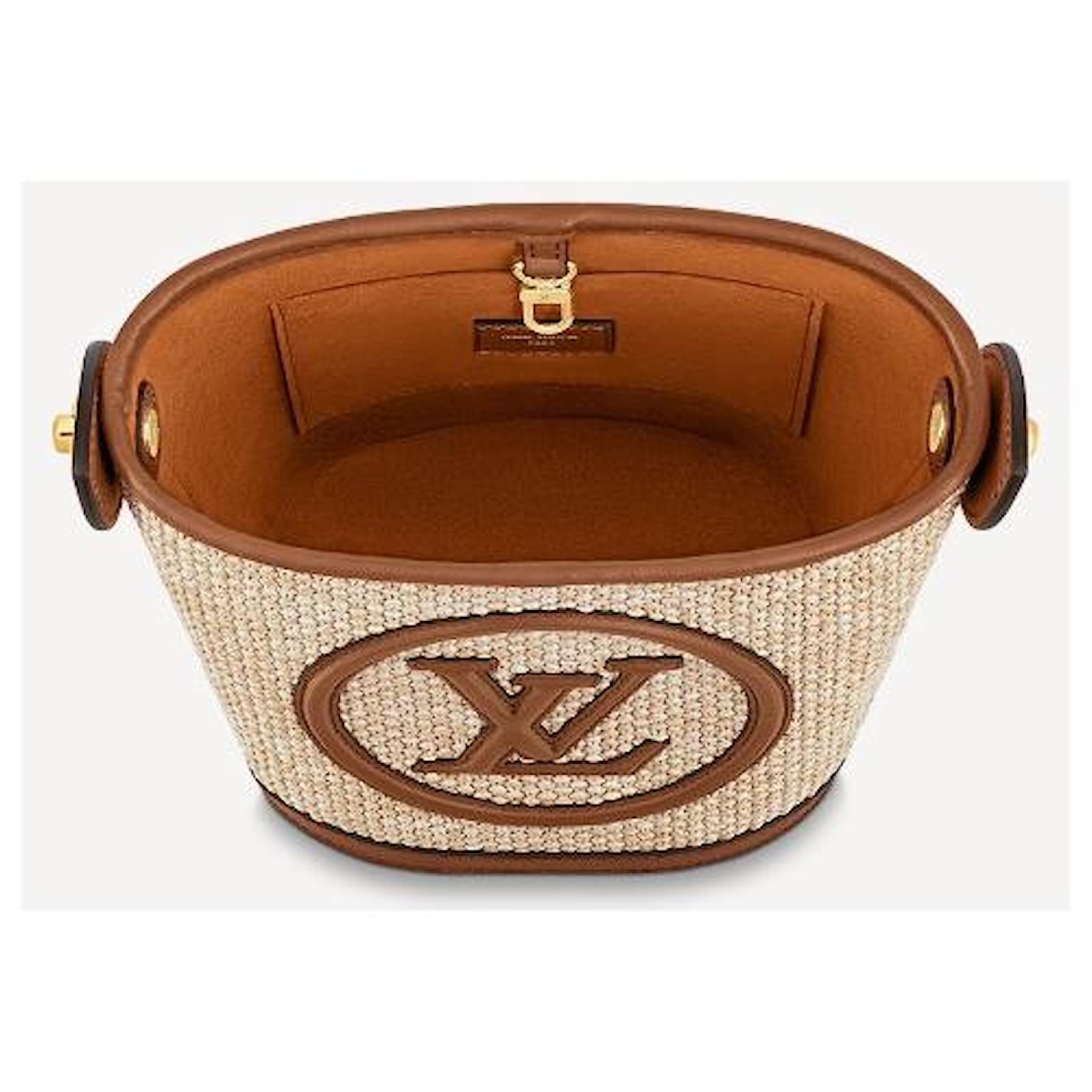 Louis Vuitton Petite Bucket Bag Raffia Tan | lupon.gov.ph