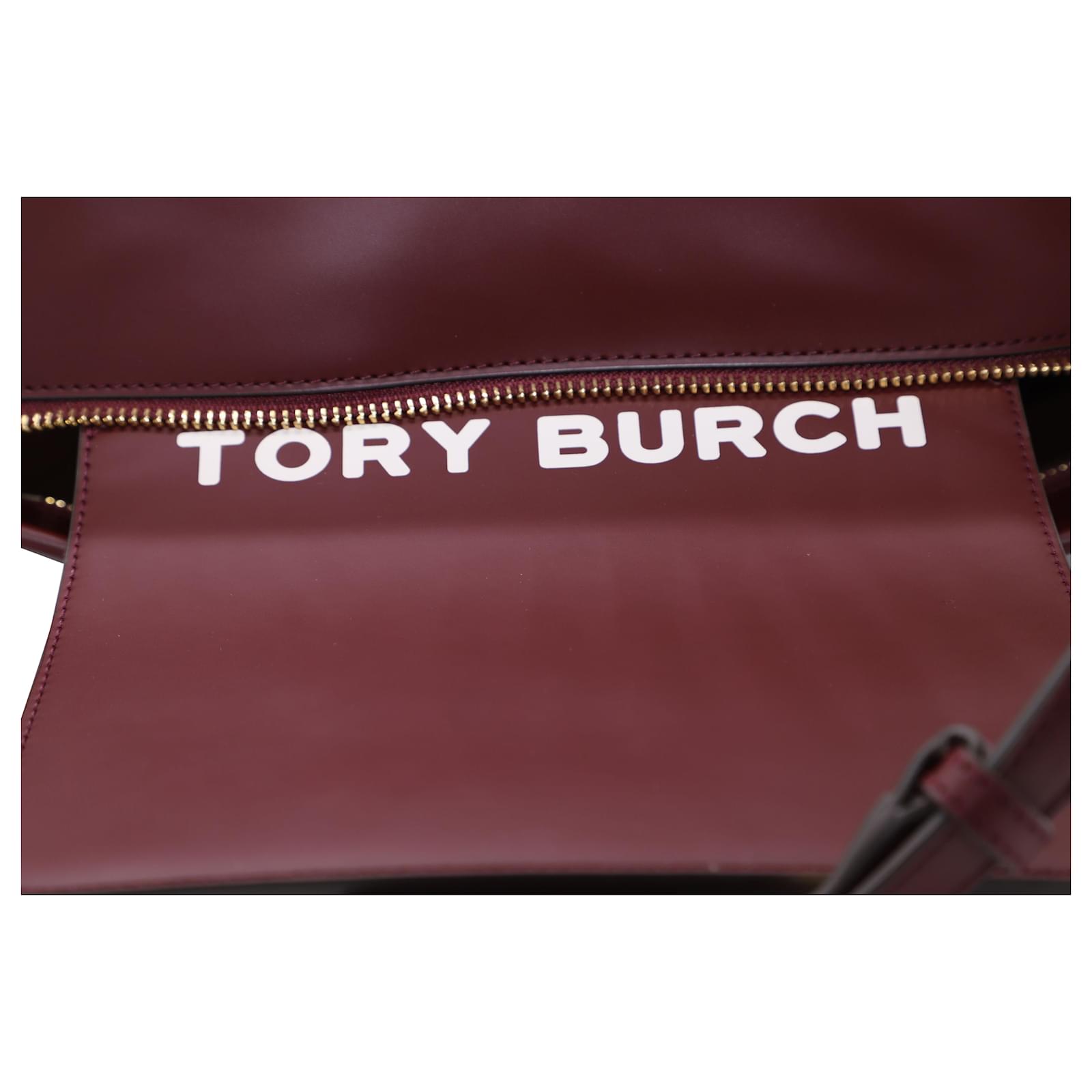 Tory Burch Gemini Link Top Zip Dutch Red Tote Bag 