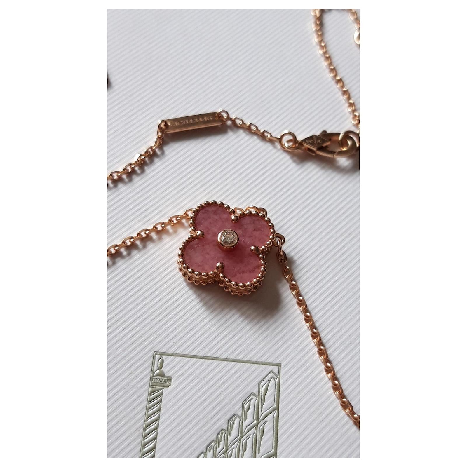Rhodonite Necklace Van Cleef And Arpels 2021 Holiday Pendant