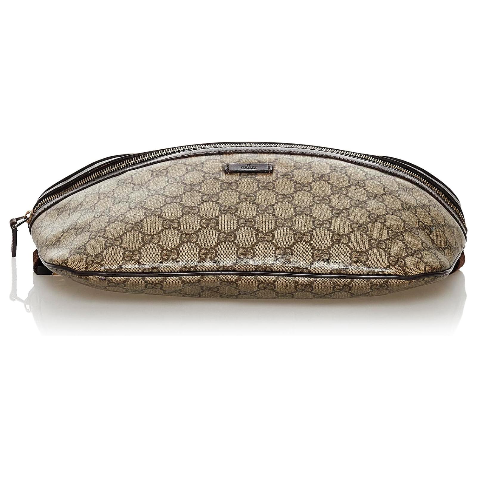 Gucci Brown GG Supreme Belt Bag Beige Cloth Cloth ref.805005