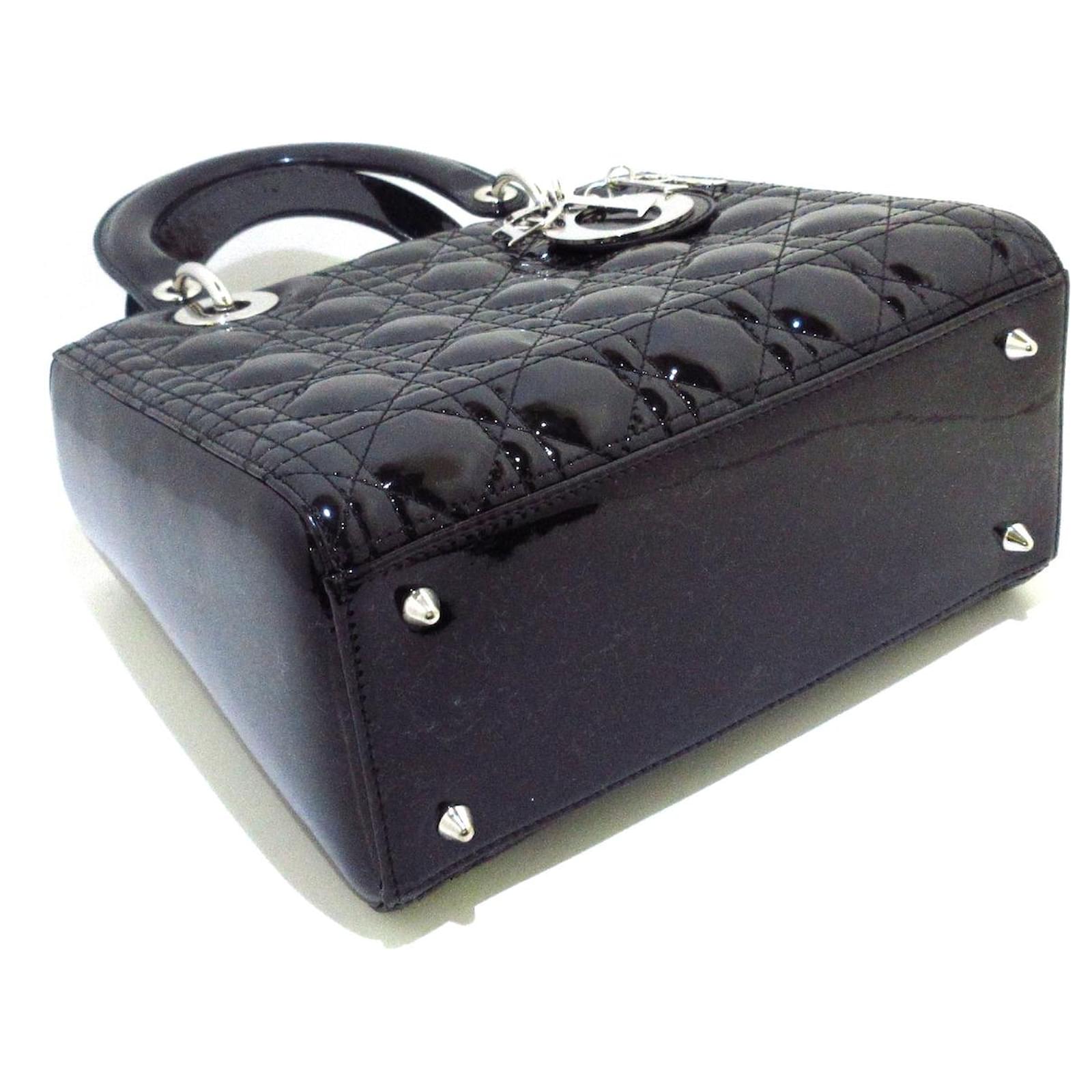 Dior Lady Dior Medium Black Leather ref.519262 - Joli Closet