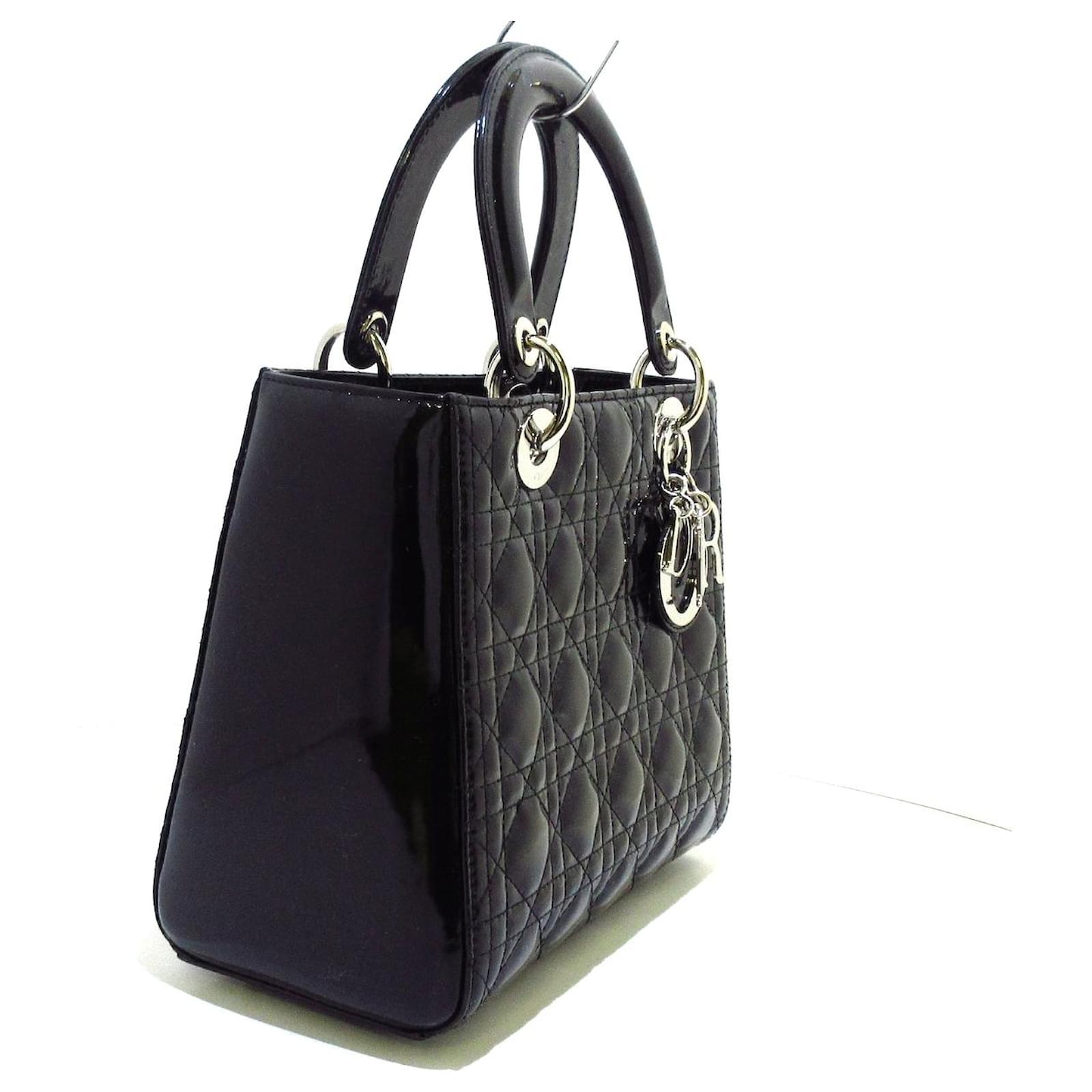 Dior Lady Dior Medium Black Leather ref.519262 - Joli Closet