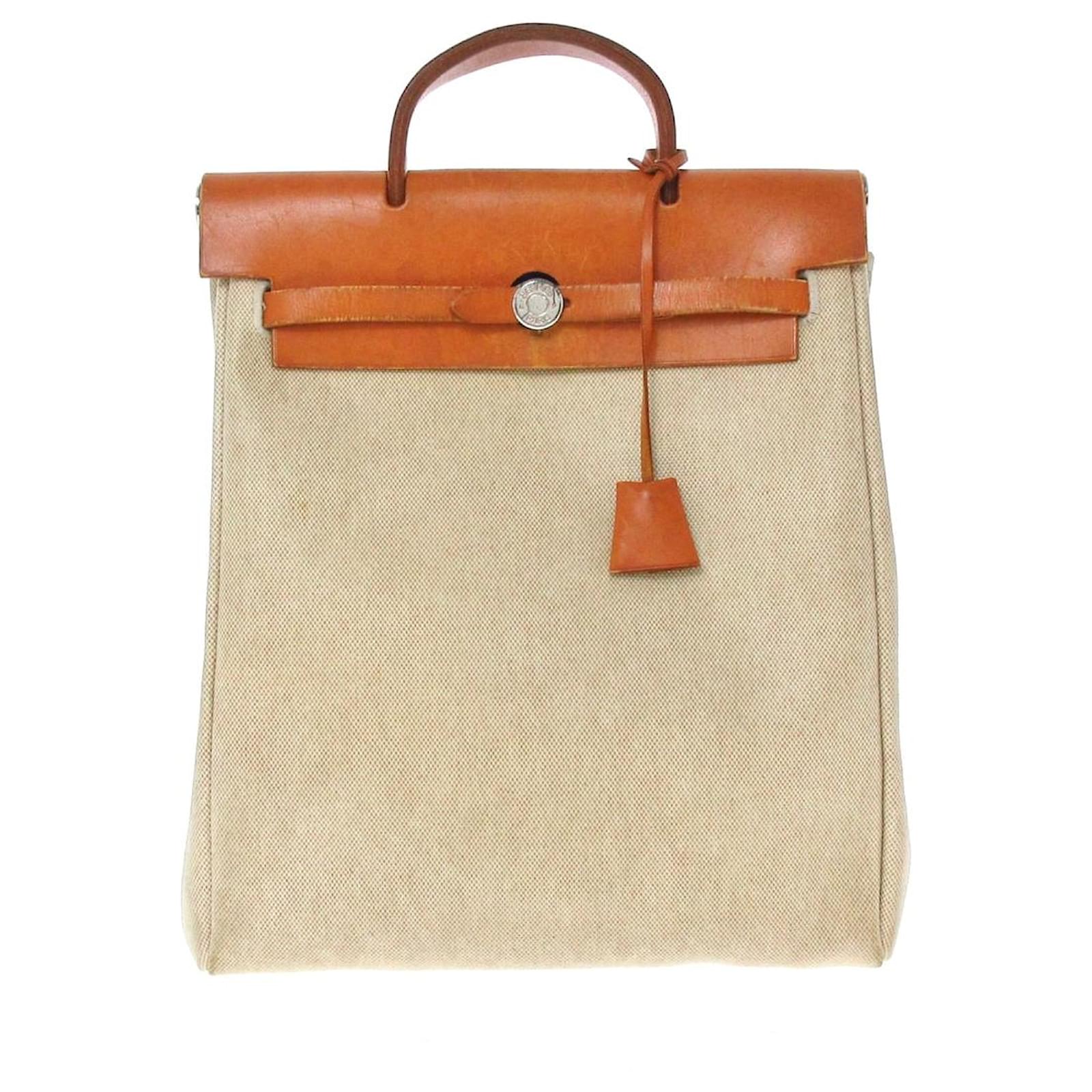 Hermès Hermes herbag Beige Cloth ref.519368 - Joli Closet