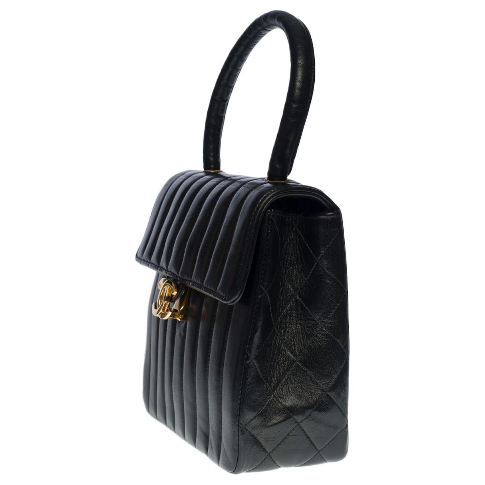 Chanel Vintage Lambskin Vertical Kelly Bag