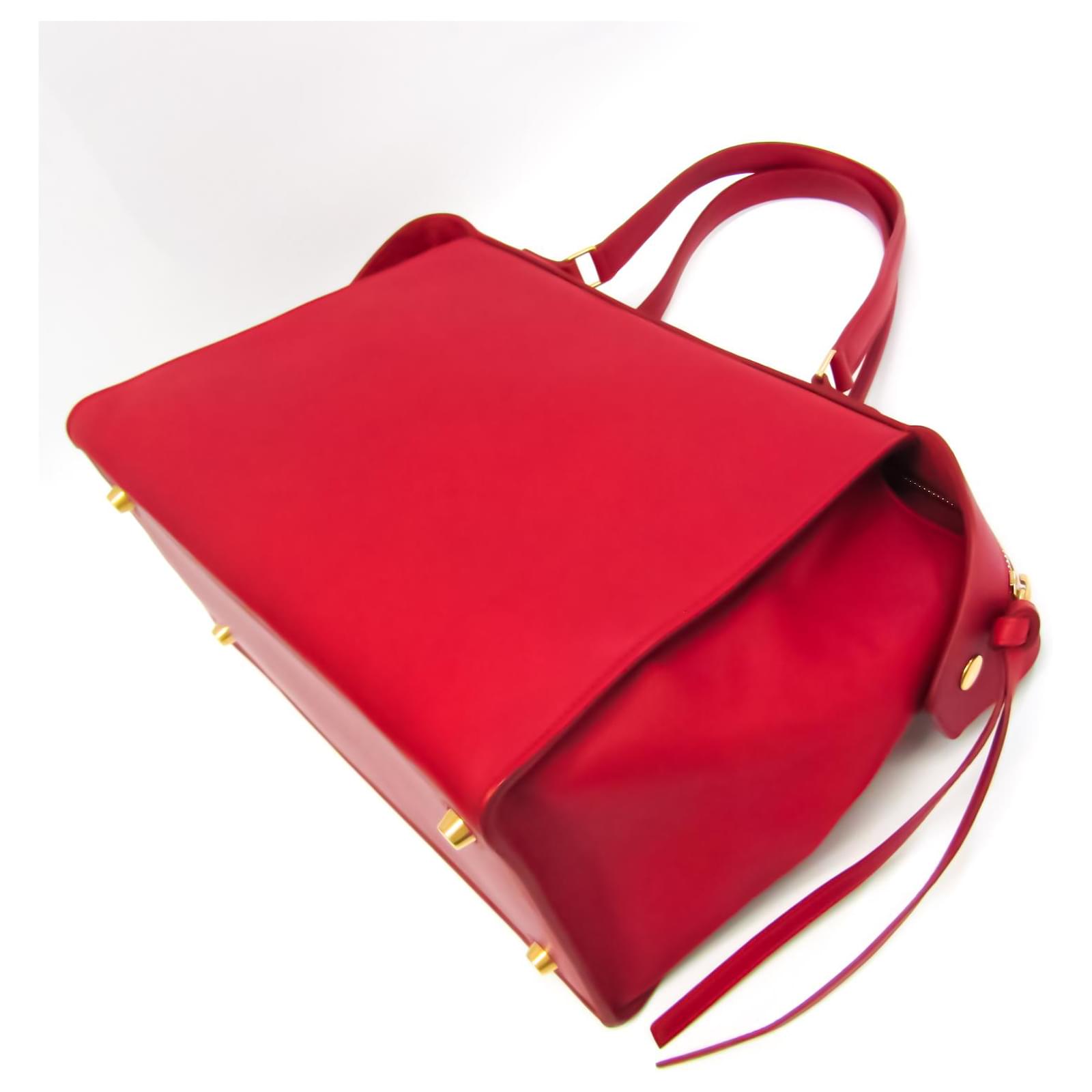 Céline Celine handbag Red Leather ref.522028 - Joli Closet