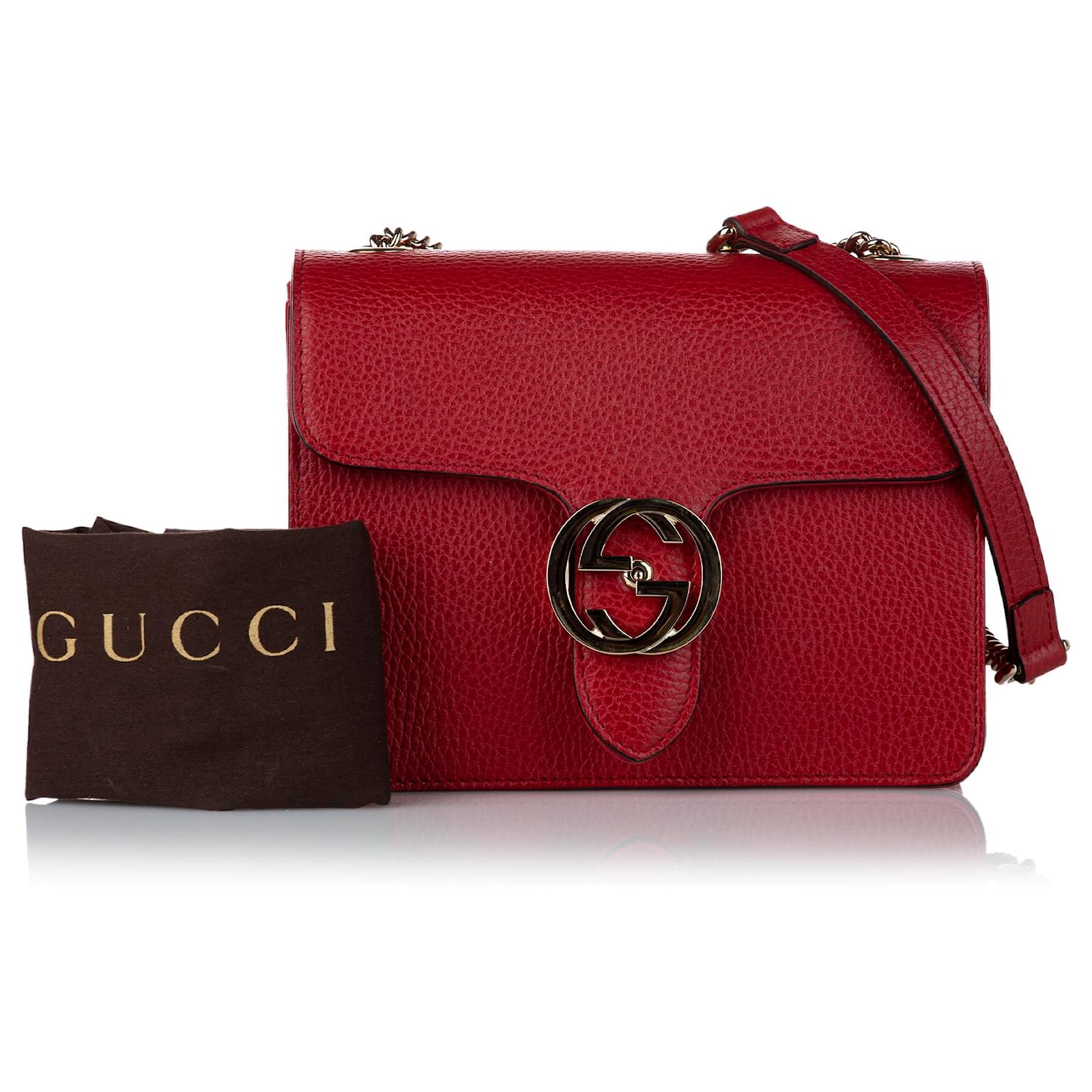 Gucci  Borsa Interlocking tracolla GG pelle nero con Logo - Donna – Wanan  Luxury