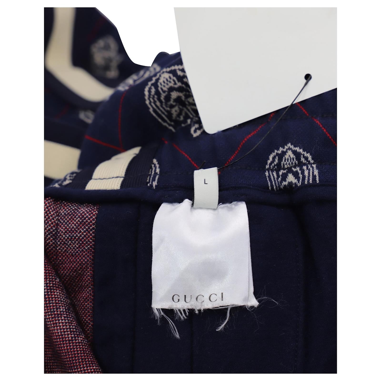 Bas de jogging Gucci upperr Jacquard en coton multicolore ref