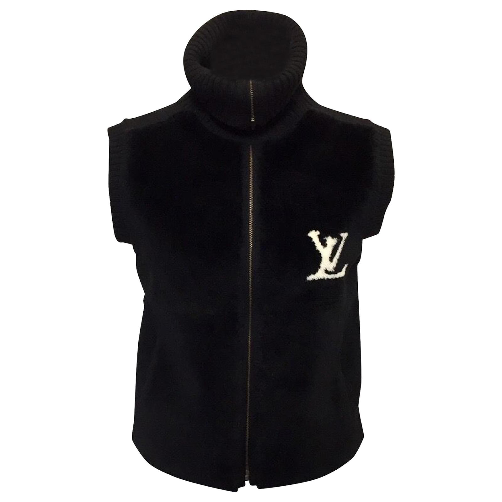 Louis Vuitton gilet in black beaver & wool Fur ref.522450 - Joli