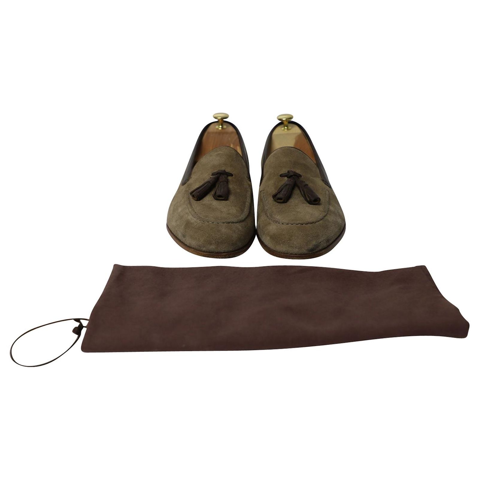 Alexander Mcqueen Loafer with Tassel in Brown Suede ref 
