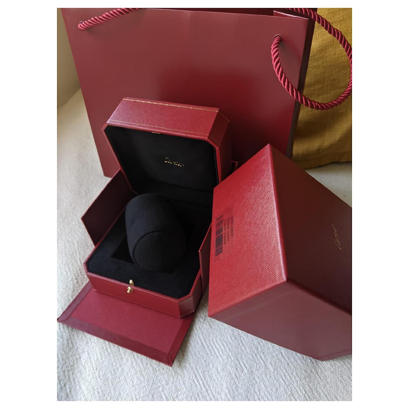 Authentic Cartier Love Trinity JUC bracelet bangle cuff lined box paper bag  Red ref.523098 - Joli Closet