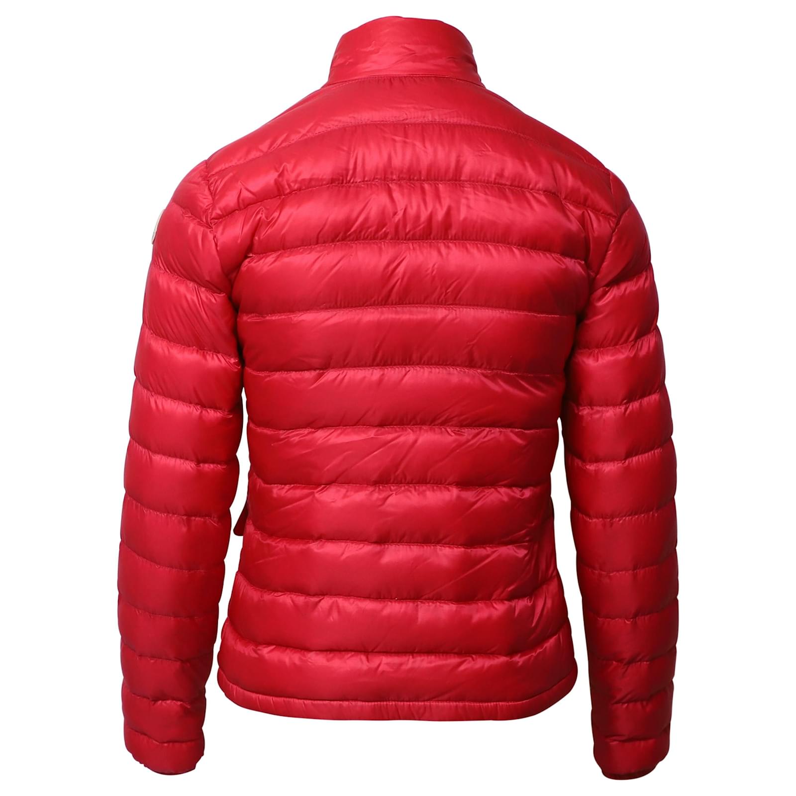 Moncler Lans Short Down Jacket in Fuchsia Pink Nylon Polyamide ref ...