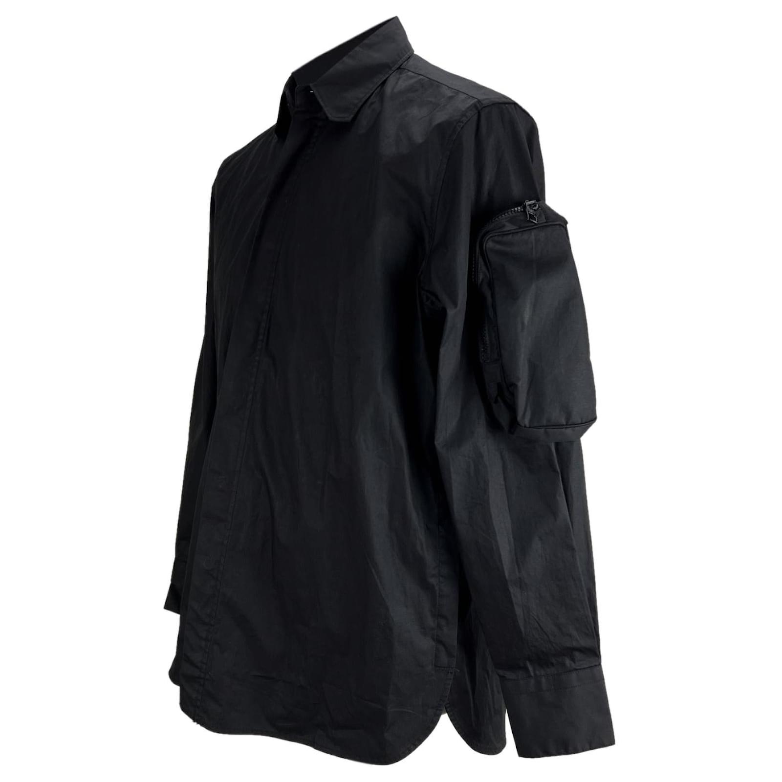Louis Vuitton Black Cotton Plain Rainbow Men Pilot Pocket Shirt Size S  ref.524001 - Joli Closet