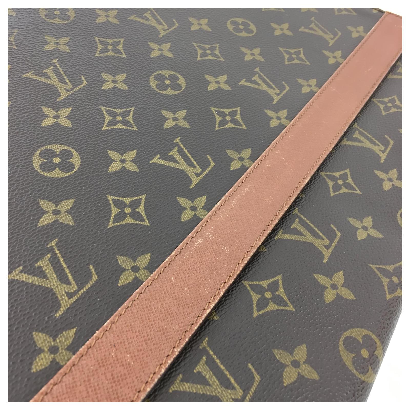 Louis Vuitton Portfolio Clutch Flap Monogram Canvas Brown Leather  ref.524388 - Joli Closet