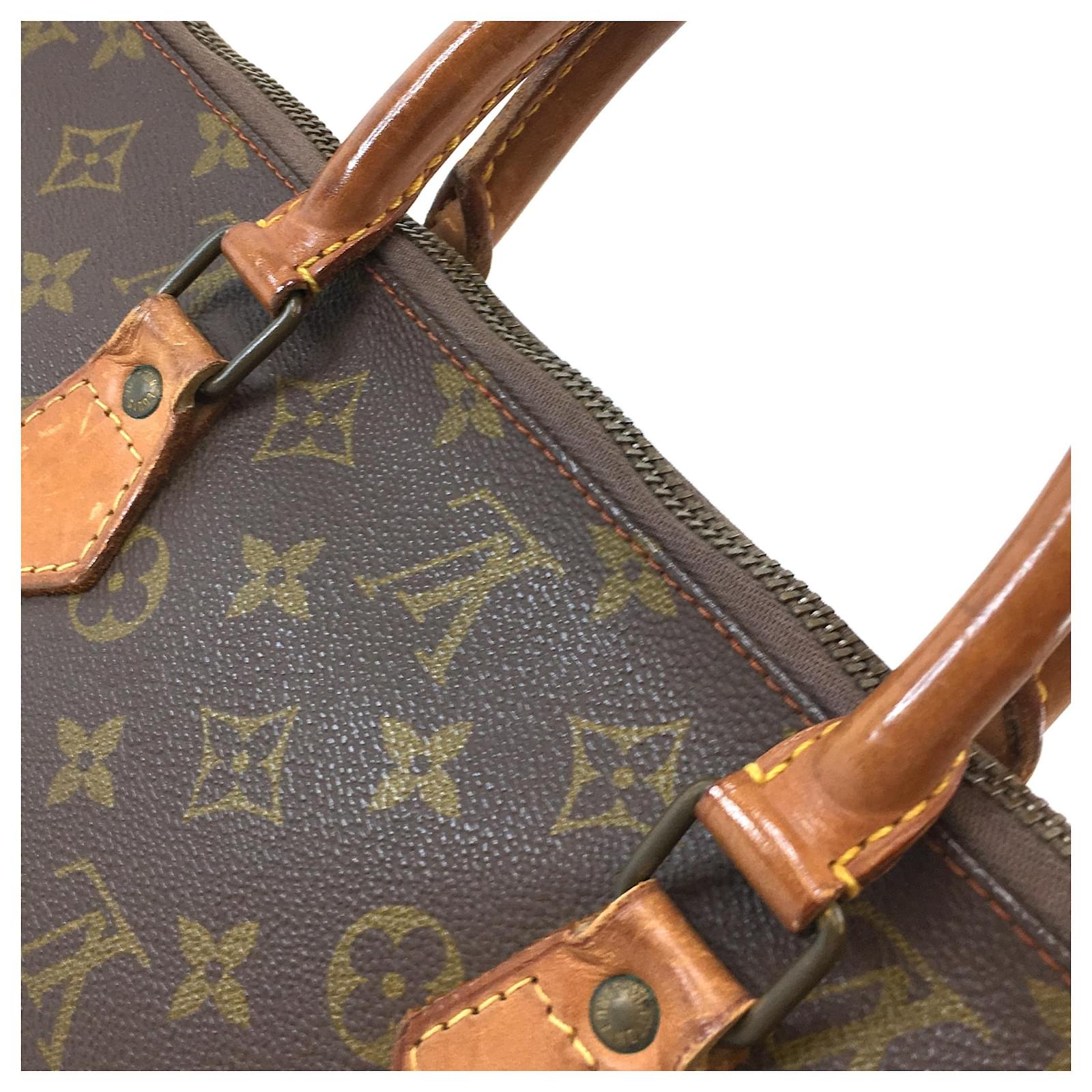 Louis Vuitton Sac Triangle Vintage Monogram Canvas Brown Leather ref.524393  - Joli Closet